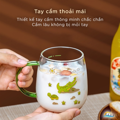 Cốc Thủy Tinh Chịu Nhiệt CCKO 350ml, Dùng Được Trên Bếp Ga, Lò Vi Sóng, Borosilicate, Nhiều Màu