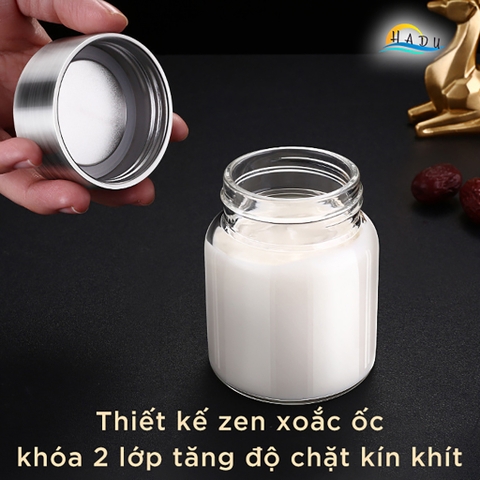 Hũ Chưng Yến Thủy Tinh Borosilicate SSGP, Nắp Inox 304 Kín Hơi, Chịu Nhiệt 300°C, Đạt Chất Lượng LFGB Đức