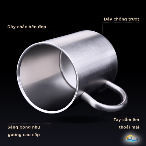 Cốc Giữ Nhiệt Coffee Mini Có Nắp Inox 304 Cao Cấp Đạt Chất Lượng Đức SSGP