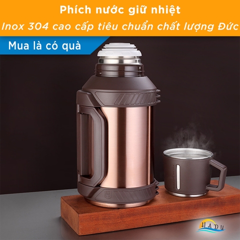 Phích Giữ Nhiệt 3 Lít Inox 316 Cao Cấp Đạt Chất Lượng LFGB Đức Bảo Quản Tới 60 Giờ SSGP