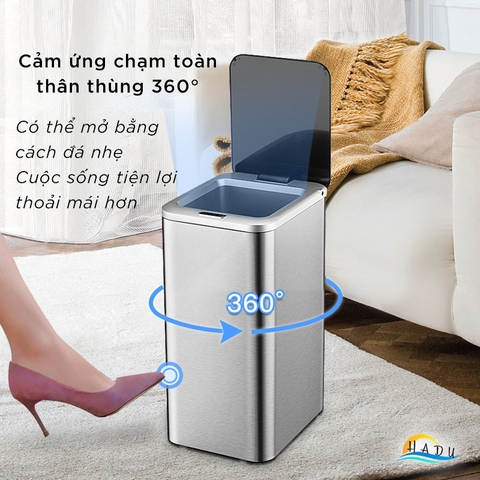 Thùng Rác Cảm Ứng Tự Động CCKO 9L, Thân Inox Chống Vân Tay, Cắm Điện, Nhiều Màu