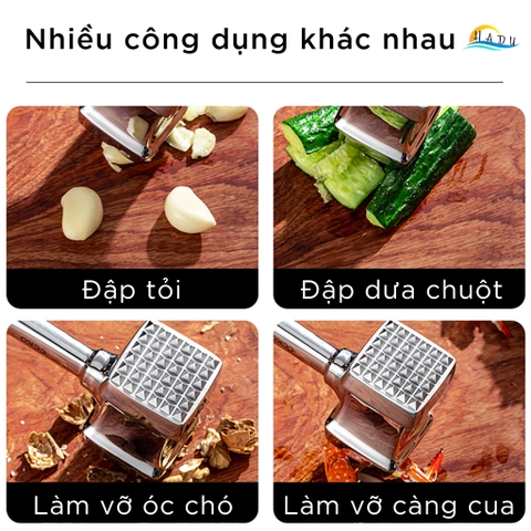 Búa Đập Dần Thịt Bò Inox 304 Cao Cấp Đa Năng Đạt Chất Lượng Đức CCKO
