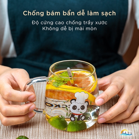 Cốc Thủy Tinh Chịu Nhiệt CCKO 350ml, Dùng Được Trên Bếp Ga, Lò Vi Sóng, Borosilicate, Nhiều Màu