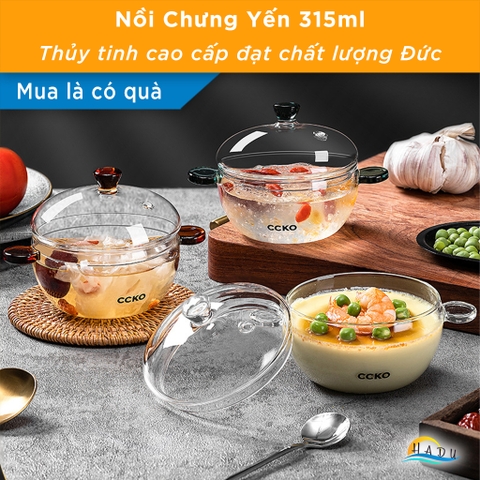 Tô Thủy Tinh Chịu Nhiệt CCKO 315ml, Dùng Được Trên Bếp Ga, Lò Vi Sóng, Borosilicate, Trong Suốt