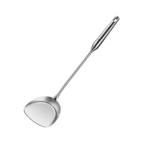 Xẻng Sạn Xào Chiên Lật Inox 316L Cao Cấp Cán Dài 43cm Bo Tròn An Toàn Đạt Chất Lượng LFGB Đức SSGP