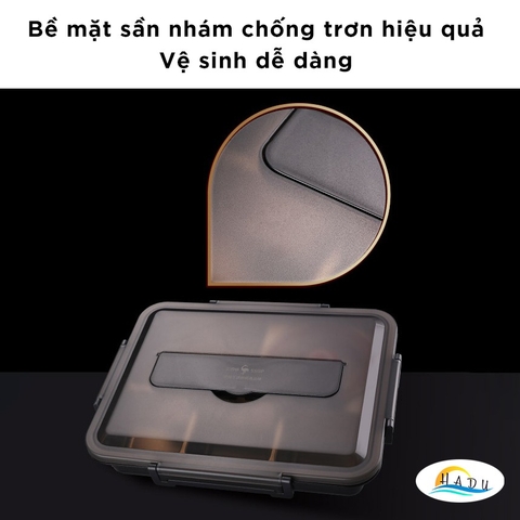 Hộp Đựng Cơm Văn Phòng 4 Tầng Cao Cấp – Giữ Nhiệt, Nhựa PP + Inox 304 An Toàn, Tiện Lợi Mang Đi SSGP