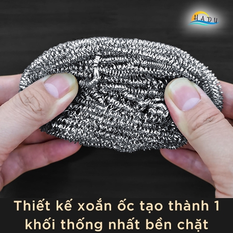 Bộ 6 Cọ Rửa Xoong Nồi Inox 304 SSGP, Kháng Khuẩn, Chống Gỉ, Đạt Chất Lượng LFGB Đức