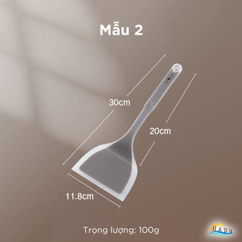 Xẻng Lật Silicone SSGP Chịu Nhiệt, Không Trầy Xước Nồi, Đạt Chất Lượng LFGB Đức