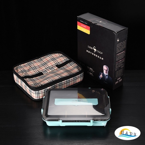 Hộp Đựng Cơm Văn Phòng 4 Tầng Cao Cấp – Giữ Nhiệt, Nhựa PP + Inox 304 An Toàn, Tiện Lợi Mang Đi SSGP