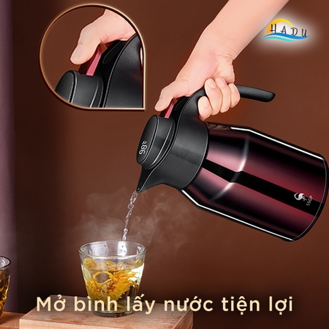 Bình Đựng Nước Giữ Nhiệt 2 Lít Cao Cấp Inox 316 Đạt Chất Lượng Đức SSGP