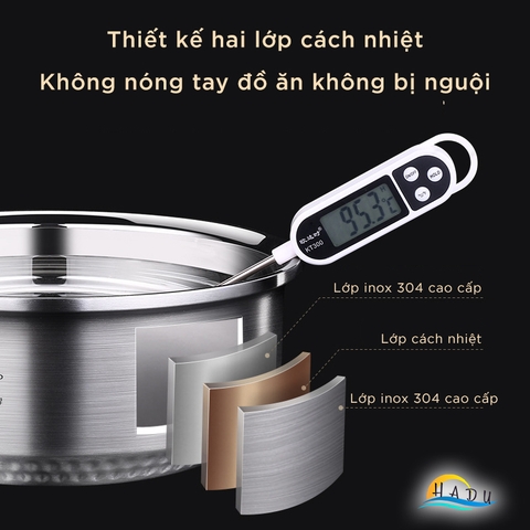 Tô Inox Cách Nhiệt 304 2 Lớp Kiểu Hàn Quốc Đạt Chất Lượng Đức SSGP