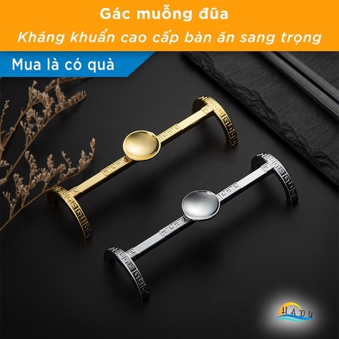 Gác Đũa Kháng Khuẩn Hợp Kim Kẽm HADU, Dùng Kê Đũa, Muỗng, Sang Trọng