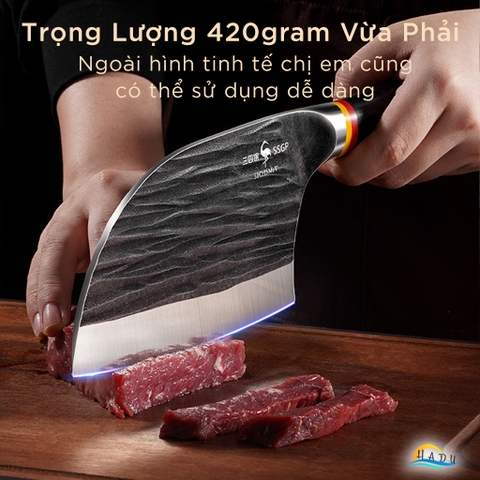 Dao Làm Bếp Cao Cấp Kiểu Nhật Bản Cán Gỗ Đạt Chất Lượng LFGB Đức SSGP
