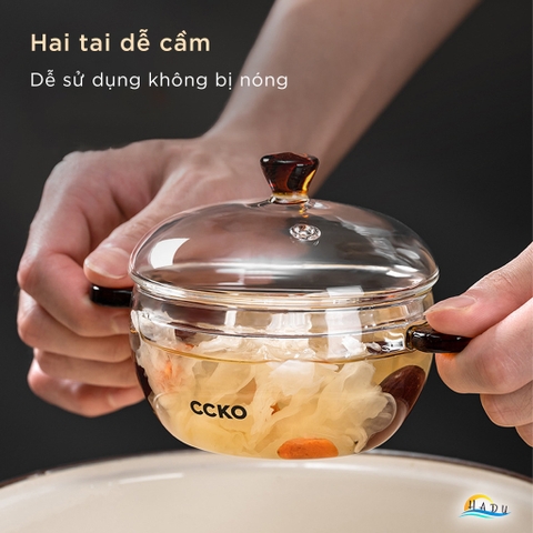 Tô Thủy Tinh Chịu Nhiệt CCKO 315ml, Dùng Được Trên Bếp Ga, Lò Vi Sóng, Borosilicate, Trong Suốt