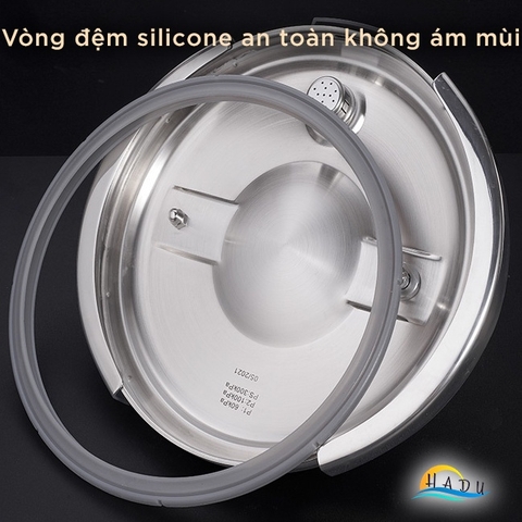 Nồi Áp Suất Bếp Từ Inox 304 SSGP 7L, Đáy 3 Lớp, Hầm Nhanh, An Toàn, Đạt Chất Lượng LFGB Đức