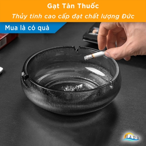 Gạt Tàn Thuốc Lá Thủy Tinh Mờ CCKO, Thiết Kế Sang Trọng, Để Bàn, Size 17.5cm, Nhiều Màu