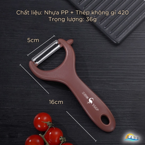 Nạo Rau Củ Quả Đa Năng SSGP, Dao Bào Gọt Vỏ Mỏng Lưỡi Thép 420 Siêu Bén, Có Đầu Lấy Mắt