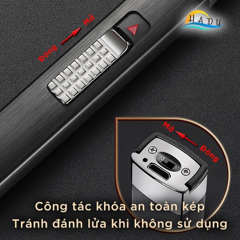 Dụng Cụ Mồi Lửa Điện SSGP, Sạc USB, Chống Gió, Vỏ Hợp Kim Kẽm, Khóa An Toàn, Đạt Chất Lượng LFGB Đức