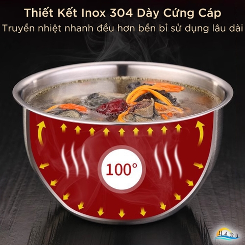 Bát Inox 304 Kiểu Hàn Quốc Có Nắp, 12cm (500ml), Dùng Hấp Trứng, Đạt Chất Lượng LFGB Đức SSGP