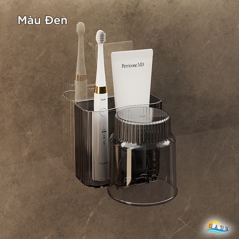 Kệ Đựng Bàn Chải Kem Đánh Răng CCKO Treo Tường, Giá Treo Cốc Úp Ngược Chống Bụi, Nhựa PET Cao Cấp