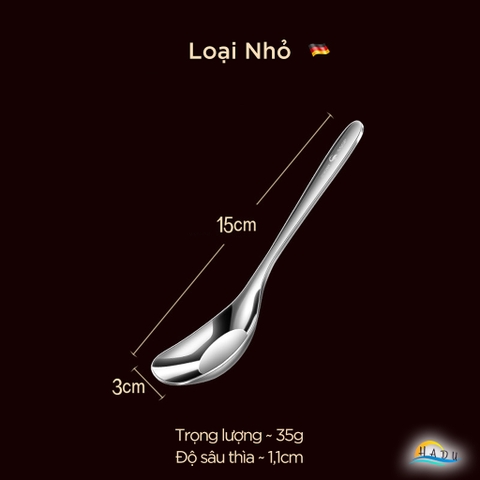 Thìa Phục Vụ Đa Năng SSGP, Inox 316L, Đầu Sâu, Kháng Khuẩn, Đạt Chất Lượng LFGB Đức