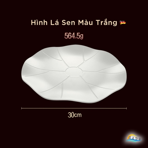 Đĩa Đựng Hoa Quả SSGP Khung Hợp Kim Nhôm Lòng Gốm, 30cm, Sang Trọng, Đạt Chất Lượng LFGB Đức