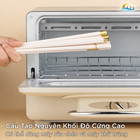 Bộ 5 Đôi Đũa Sợi Thủy Tinh HADU Kháng Khuẩn, Chống Trượt, Chịu Nhiệt, 24.3cm