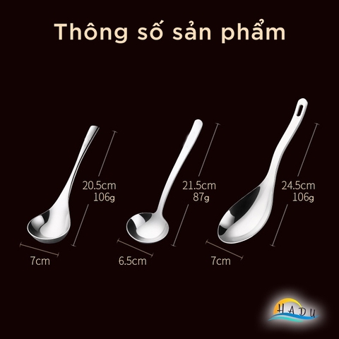 Muôi Múc Canh Inox 304 Cao Cấp – Chống Nóng, Thiết Kế Sang Trọng, An Toàn Cho Sức Khỏe SSGP
