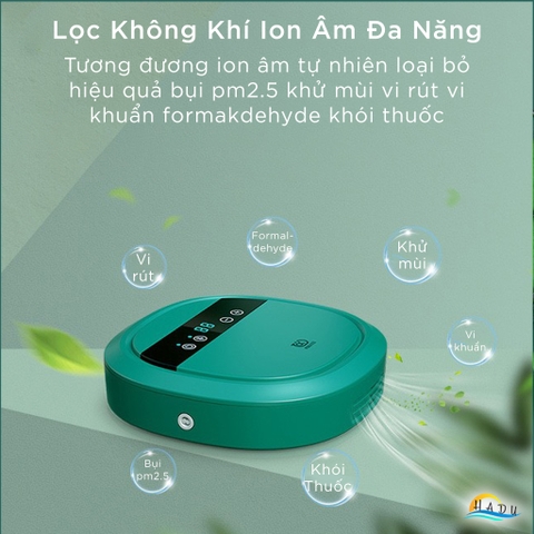 Máy Khử Độc Thực Phẩm & Lọc Không Khí HADU 2 trong 1, Ozone 400mg/h và Ion Âm