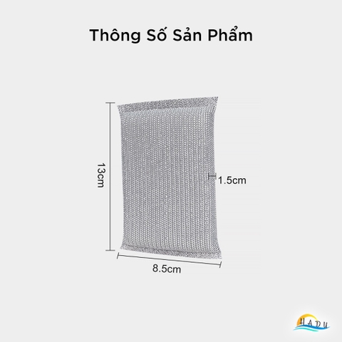 Miếng Bọt Biển Đa Năng Scrub King Silver – Làm Sạch Nhanh, Không Trầy Xước, Tiết Kiệm Nước HADU