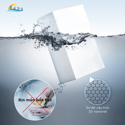 Miếng Rửa Chén Bát Bọt Biển Nano Cao Cấp HADU