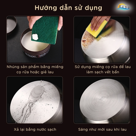 Kem Tẩy Rửa Đa Năng SSGP 200g, Chuyên Tẩy Vết Cháy Xoong Nồi, Đánh Bóng Inox, Đạt Chất Lượng LFGB Đức