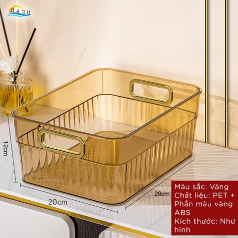 Khay Đựng Mỹ Phẩm Để Bàn CCKO, Nhựa PET Trong Suốt, Đa Năng, 29x20cm, Nhiều Màu
