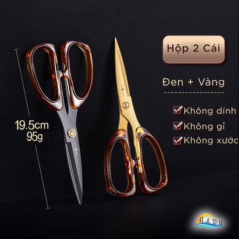 Kéo Văn Phòng Đa Năng Cao Cấp Không Dính Không Gỉ Đạt Chất Lượng Đức SSGP Hộp 2 Cái