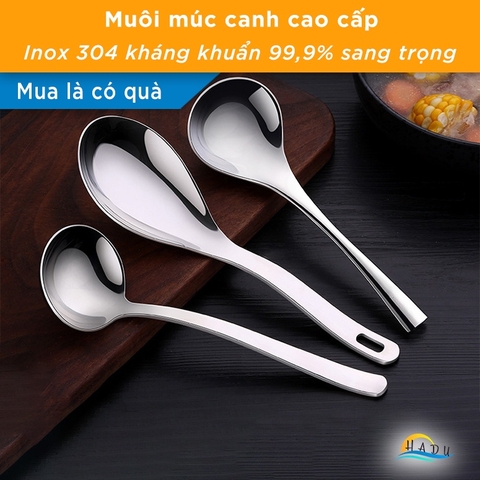 Muôi Múc Canh Inox 304 Cao Cấp – Chống Nóng, Thiết Kế Sang Trọng, An Toàn Cho Sức Khỏe SSGP