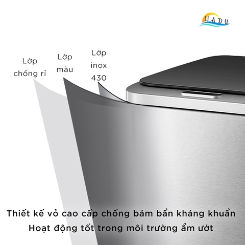 Thùng Rác Cảm Ứng Tự Động CCKO 9L, Thân Inox Chống Vân Tay, Cắm Điện, Nhiều Màu