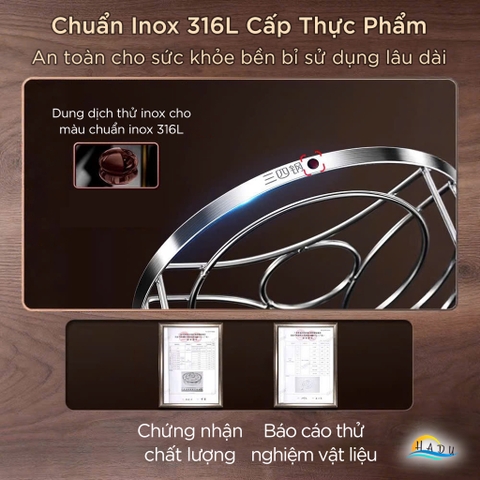 Giá Hấp Cách Thủy Inox 316L Cao Cấp SSGP, Vỉ Hấp Bánh Bao Hải Sản Đa Năng Đạt Chất Lượng LFGB Đức