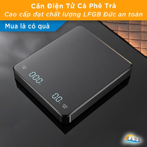 Cân Điện Tử Pha Cà Phê SSGP 3kg/0.1g, Tích Hợp Hẹn Giờ, Sạc USB, Màn Hình LED, Đạt Chất Lượng LFGB Đức