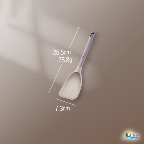 Xẻng Nấu Ăn Ngắn Silicone Cao Cấp Không Mùi An Toàn Với Lớp Chống Dính Đạt Chất Lượng LFGB Đức SSGP