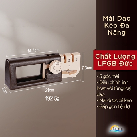 Dụng Cụ Mài Dao Cầm Tay SSGP, Gấp Gọn, Điều Chỉnh Góc Mài, An Toàn, Đạt Chất Lượng LFGB Đức