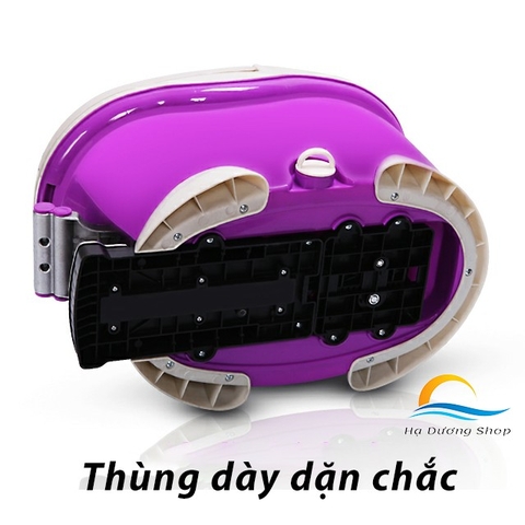 Bộ Lau Nhà 360 Độ Thái Lan – Tự Vắt Spin Mop Plus, Bông Lau Microfiber, Thùng Nước Dung Tích Lớn HADU