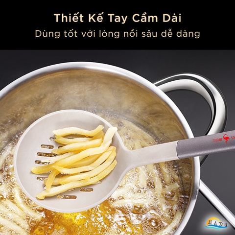 Xẻng Xào Nấu Silicone SSGP, Lõi Thép, Không Trầy Xước Nồi, Dài 38cm, Đạt Chất Lượng LFGB Đức