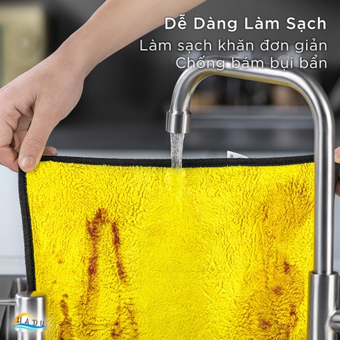 Bộ 4 Khăn Lau Bếp CCKO Siêu Thấm Hút, Không Rụng Lông, Đa Năng, 30x30cm, Nhiều Màu