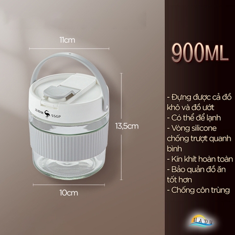 Hộp Đựng Dưa Cà Muối Chua Thủy Tinh Cao Cấp 900ml 1200ml 1600ml Đạt Chất Lượng LFGB Đức SSGP