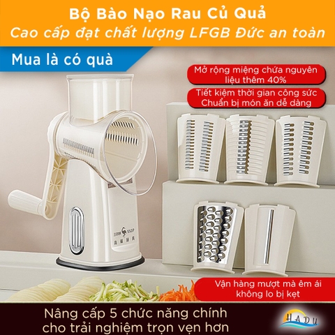 Bộ Nạo Bào Rau Quả Đa Năng Cao Cấp – Tay Cầm êm Ái, Lưỡi Dao Linh Hoạt, Đạt Tiêu Chuẩn LFGB Đức SSGP