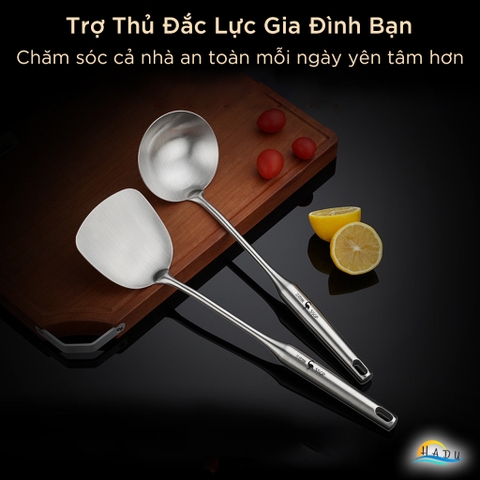 Xẻng Nấu Ăn Inox 316L Kháng Khuẩn Cao Cấp SSGP, Vá Múc Canh Lớn Đạt Chất Lượng LFGB Đức