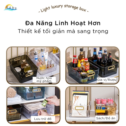 Khay Đựng Mỹ Phẩm Để Bàn CCKO, Nhựa PET Trong Suốt, Đa Năng, 29x20cm, Nhiều Màu