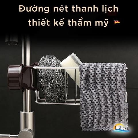 Giá Để Đồ Rửa Bát Có Móc Treo Inox Mẫu Mới Cao Cấp Đạt Chất Lượng Đức SSGP