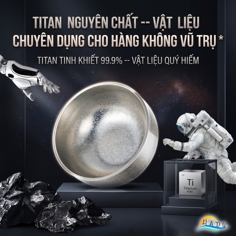 Bát Titan Cách Nhiệt 2 Lớp SSGP, Nguyên Chất, Siêu Nhẹ 100g, 11.5cm, Đạt Chất Lượng LFGB Đức