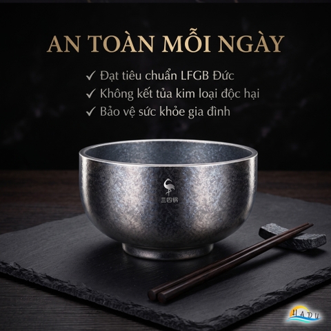 Bát Titan Cách Nhiệt 2 Lớp SSGP, Nguyên Chất, Siêu Nhẹ 100g, 11.5cm, Đạt Chất Lượng LFGB Đức